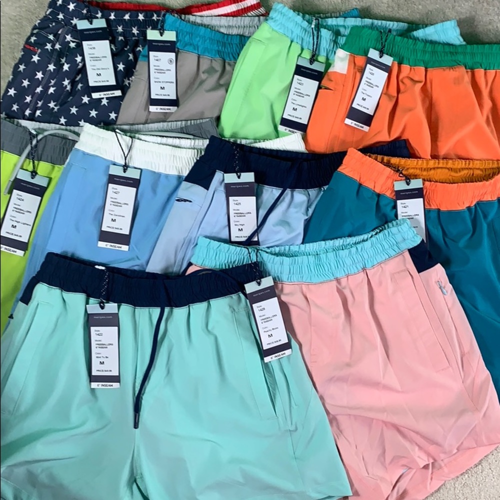 10 Pack Freeballers Sport Shorts 6” Size Medium